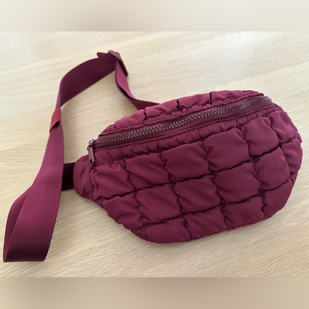 Sol and Serene Resurgence Quilted Burgundy Belt Bag